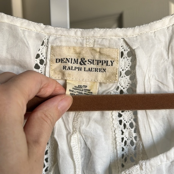 Denim & Supply Ralph Lauren Peasant Blouse Xs nwt - Picture 2 of 6